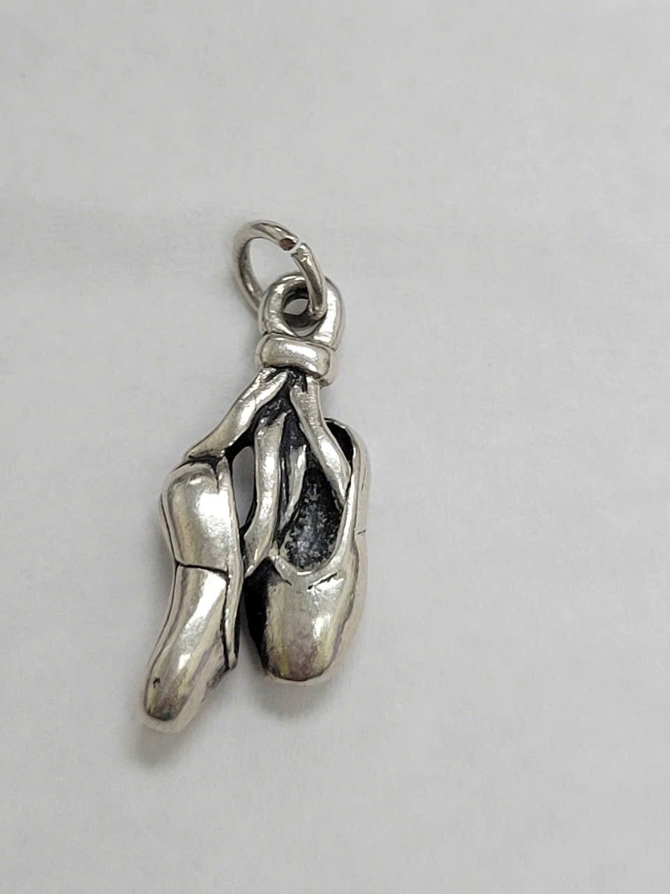 RETIRED James Avery silver Ballet Toeshoes Charm