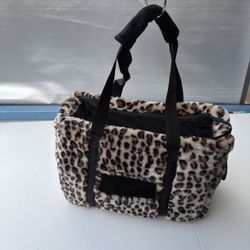 Soft Sized Leopard Print Pet Carrier
