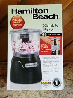 Hamilton Beach Stack & Press 3 Cup Chopper