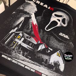 Ghost Face, Scream, Graphic T-shirt, Custom Apparel, Shirts, Sweater, Hoodie, Crewneck 