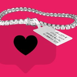 Over 4200 Retail 13 Karat Moissanite and Sterling Silver 925  7.5 Inch Tennis Bracelet Passes All Diamond Testers