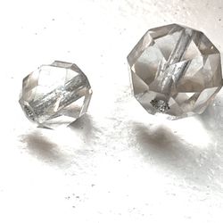 Antique Czechoslovakian Cut Glass Crystal Beads