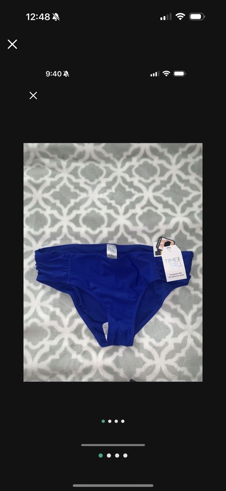 NWT WOMENS BIKINI BOTTOMS LARGE MID RISE