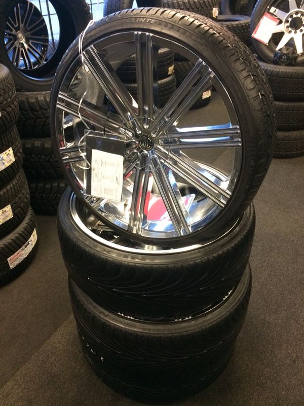 24” CHROME WHEELS/TIRES for Sale in Baton Rouge, LA OfferUp