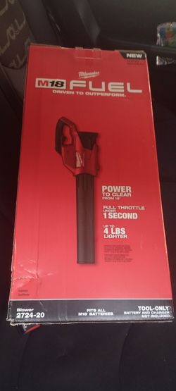milwaukee m18 fuel brushless cordless blower 450 cfm 120 mph 2 speed 18v tool only new 