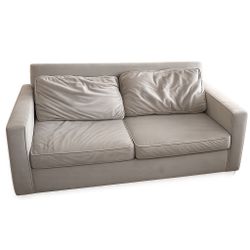Modern Gray Loveseat Sofa – Good Condition