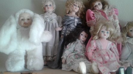 Antique porcelain dolls