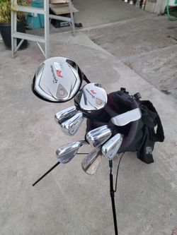 Taylormade R9 & Mizuno MP-53 Golf Club Set Right Handed W/Ping Hoofer 2 Stand Bag