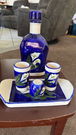 5 piece  hand made tequila set