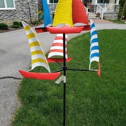 Beautiful New Art Piece  Sailboat Wind sculpture 