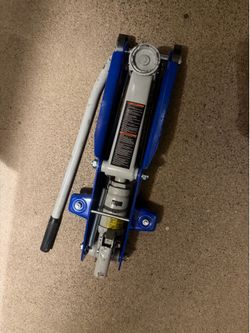 Blue 2-Ton Hydraulic Floor Jack with Handle – Great Condition