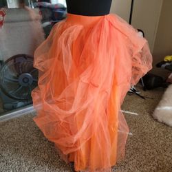 New Orange Tulle Skirt 