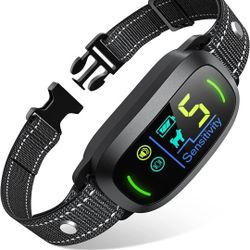 Anti Bark Dog Collar, Rechargeable Smart Collar, Anti Bark Training Collar with 5 Adjustable Sensitivity Beep Vibration, Bark Collar for Dogs