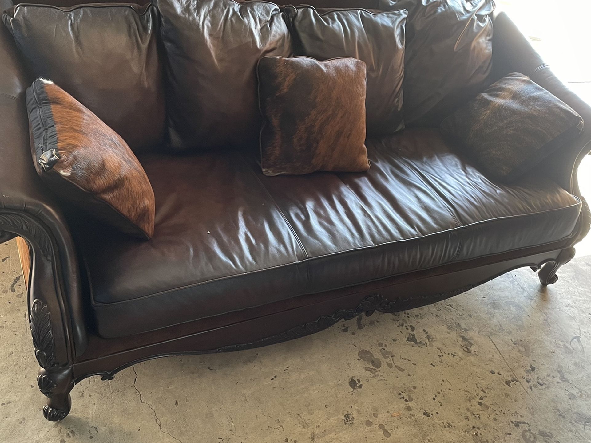 Antique Leather Couch,sofa