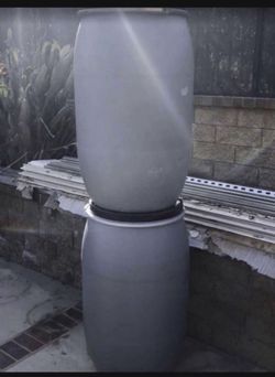 Plastic 55 Gal Rain Barrels (Stackable)  $35 Each 