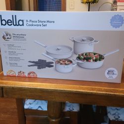 BELLA 9PC STOREMORE COOKWARE SET