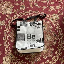 Lululemon Large Two Reusable Shopping Tote Bag White Black/red White