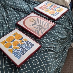 3 Wall Art Canvas -- ~12.5 X 16.5