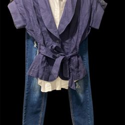 Back To School: 3 Piece Set Shirt/Jacket/Jeans