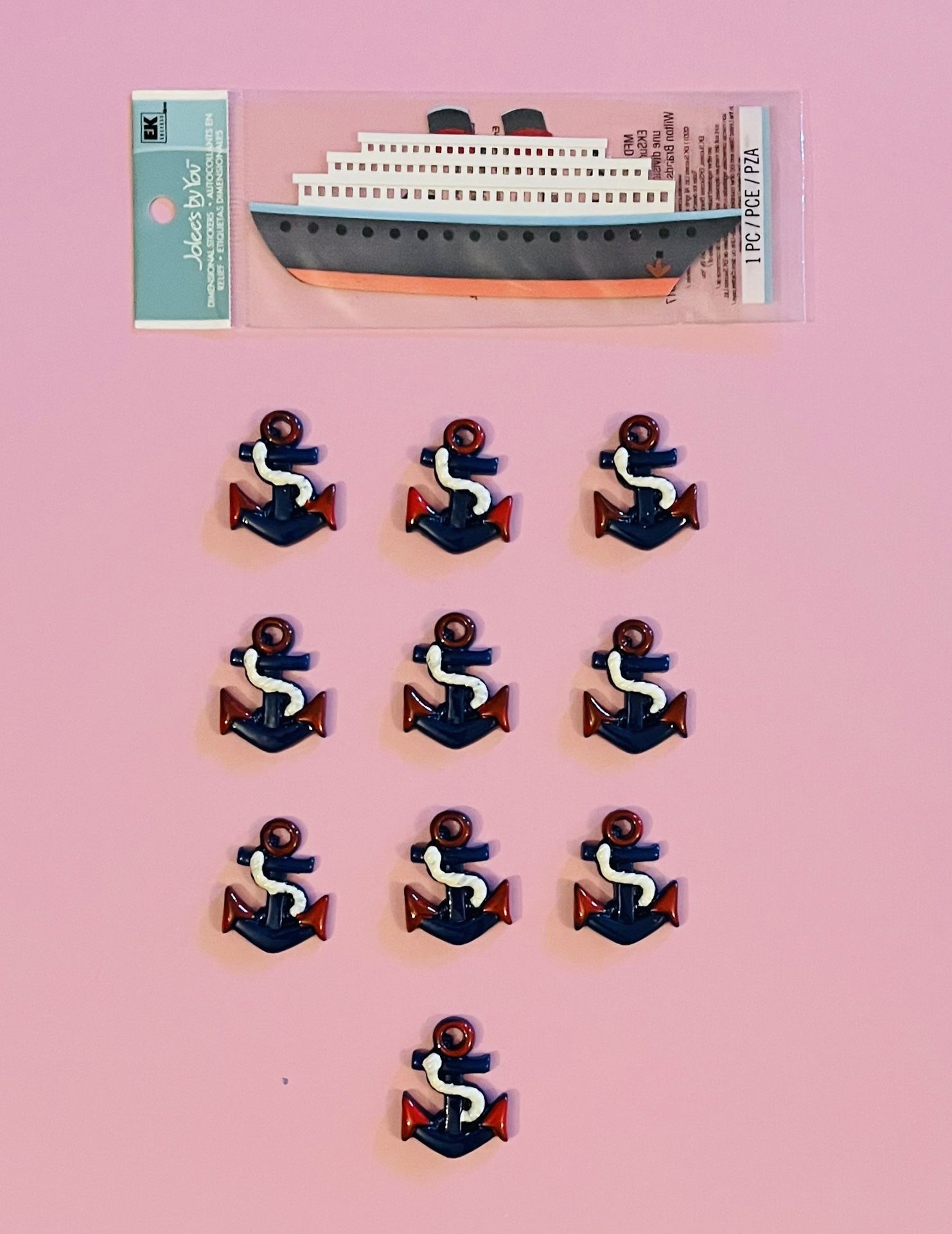11pc Cruise Ship & Anchor Set