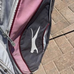 womans golf stand bag Slazengher with double shoulder strap , club dividers and rain cover 