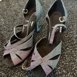 GFranco Latin Dance Heels - Iridescent Size 5