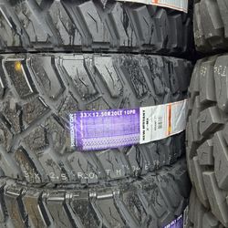 (4) 33x12.50r20 Predator M/T Tires 33 12.5 20 Inch MT 10-ply LT E Rated 