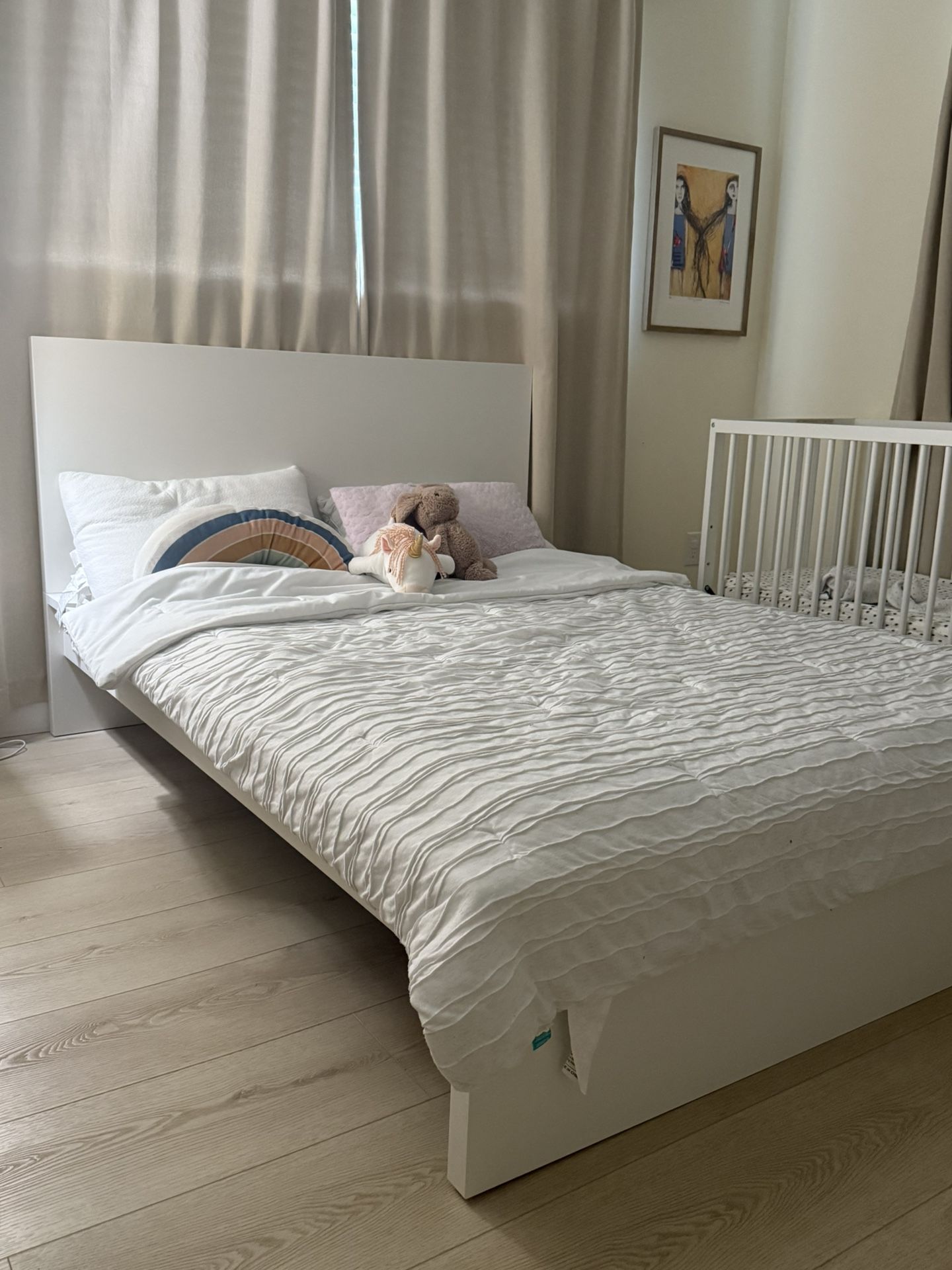White bed