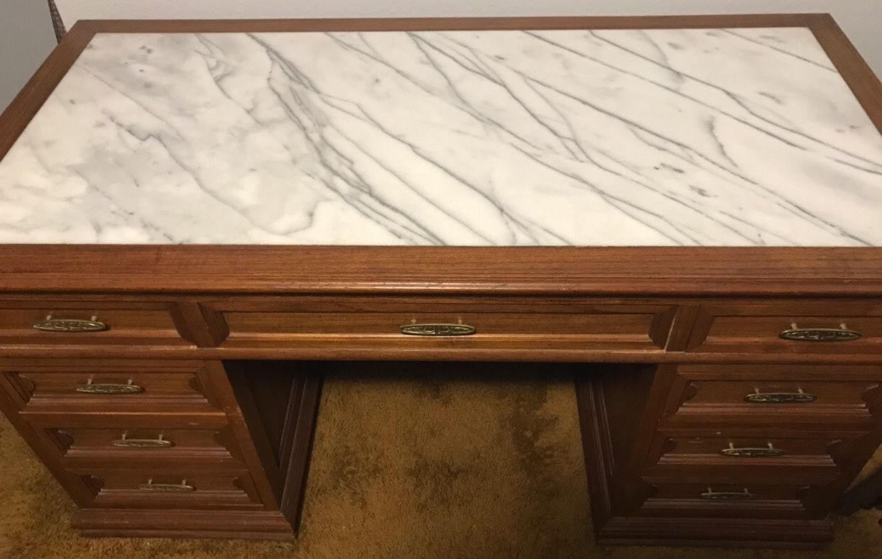 Timeless Marble Top Executive Desk for Sale in Renton, WA OfferUp