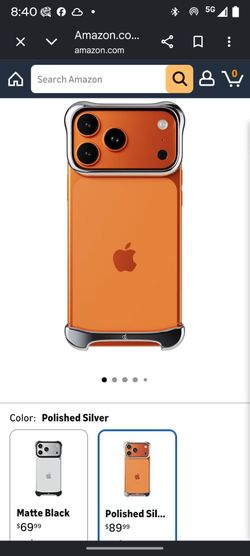 Arc pulse aluminum polished silver  phone case for iPhone pro max 17