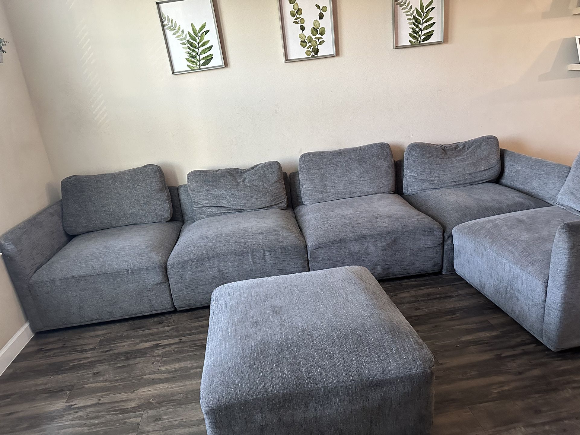 6 Piece Sectional Couch With Ottoman 