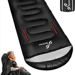 Sportneer 0 Degree Wearable Sleeping Bag for Adults & Kids – Walkable with Arm Zippers, Waterproof & Warm to 20°F, Compact for Camping