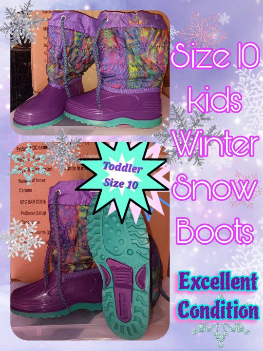 Kids/Toddler Size 10 Winter Snow Boots