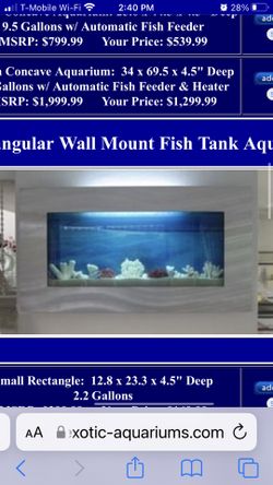 Bashore Wall Mounted Aquarium 