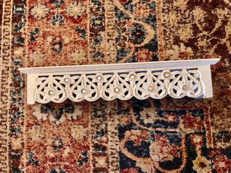 Small Wooden White Decorative Shelf