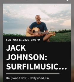🎶 Jack Johnson at the Hollywood Bowl | Sunday, October 11