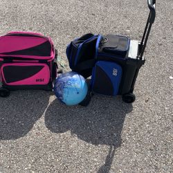 2 BSI Bowling Travel Bags And Ball
