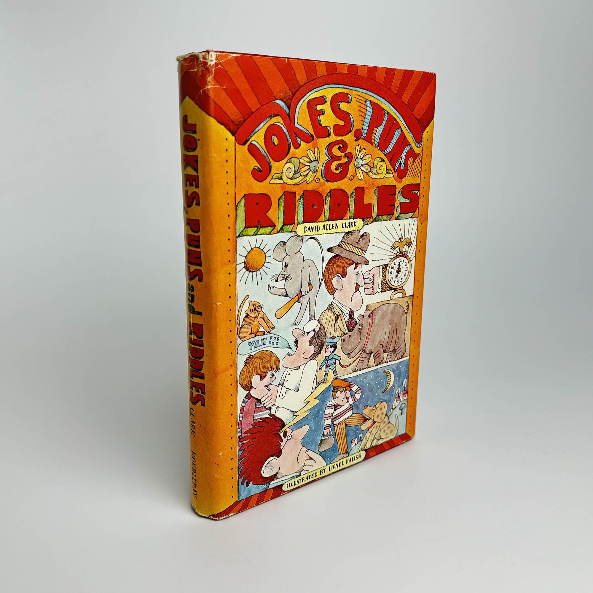 Vintage 1968 Jokes, Puns & Riddles by David Allen Clark. First Edition, Printed in the USA