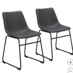 Brand New Set Of 2 Modern Kai Dining Chair, Gray