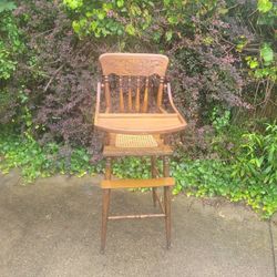 Antique High Chair Wood For Baby