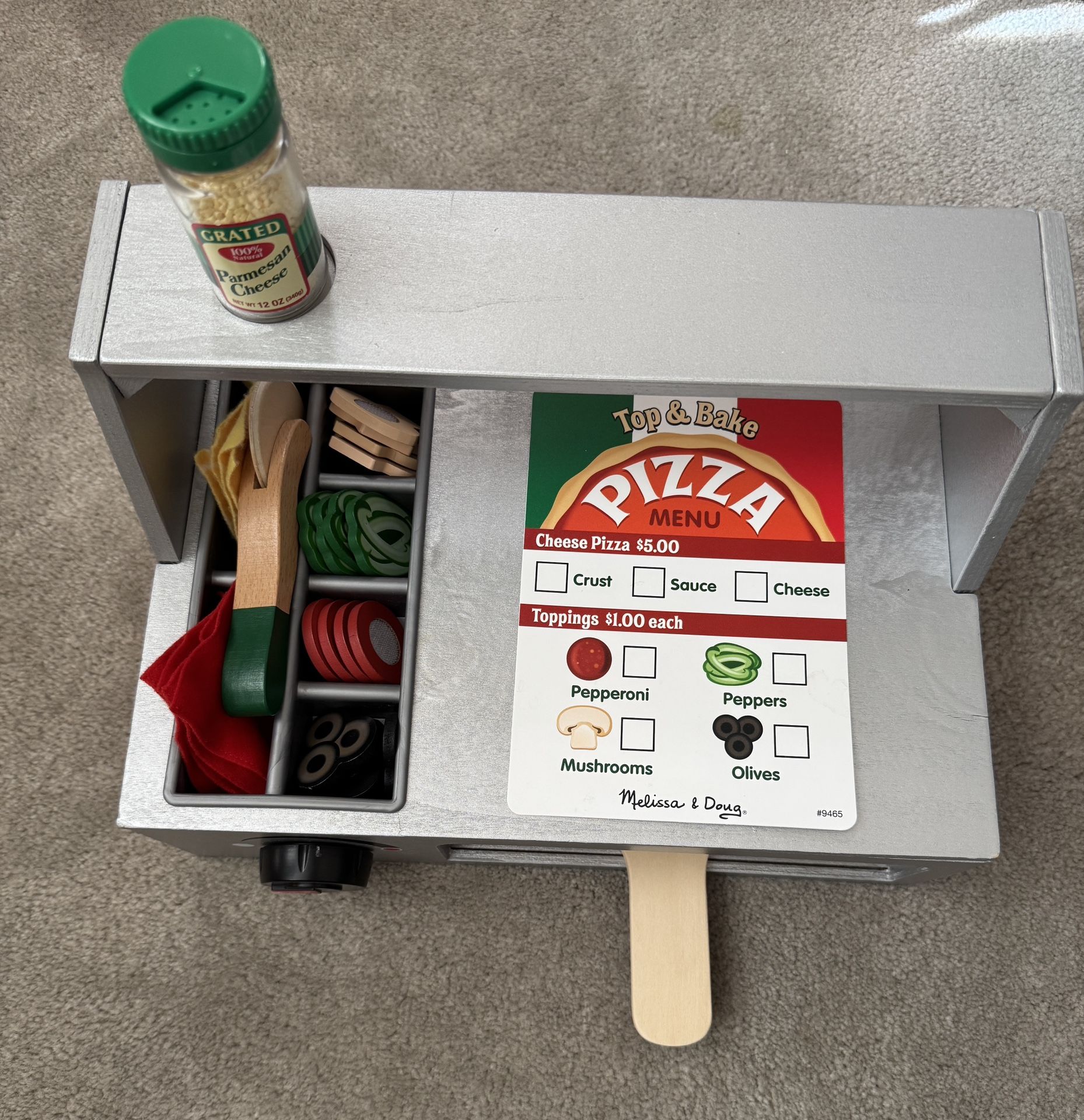 Melissa & Doug Counter Play Pizza Set With Food