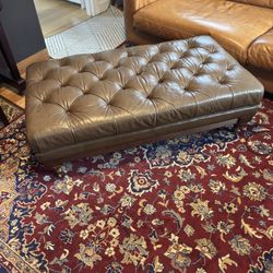 Leather Ottoman Vintage
