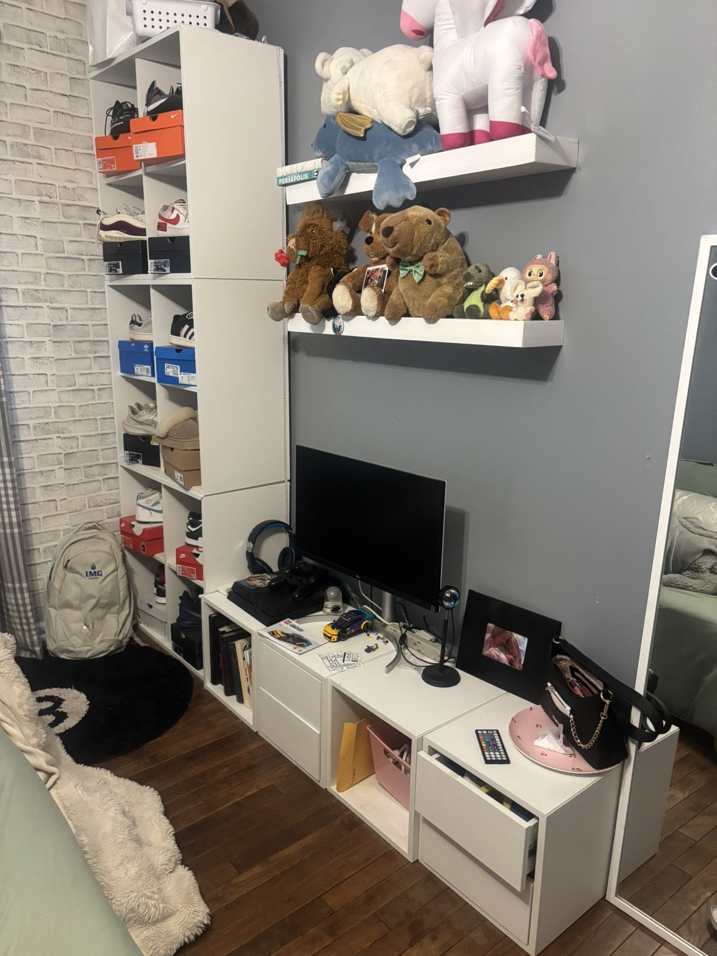 white ikea customizable Storage Units