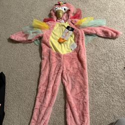 Kids Pink Parrot Costume Onesie (Age 4–5) 