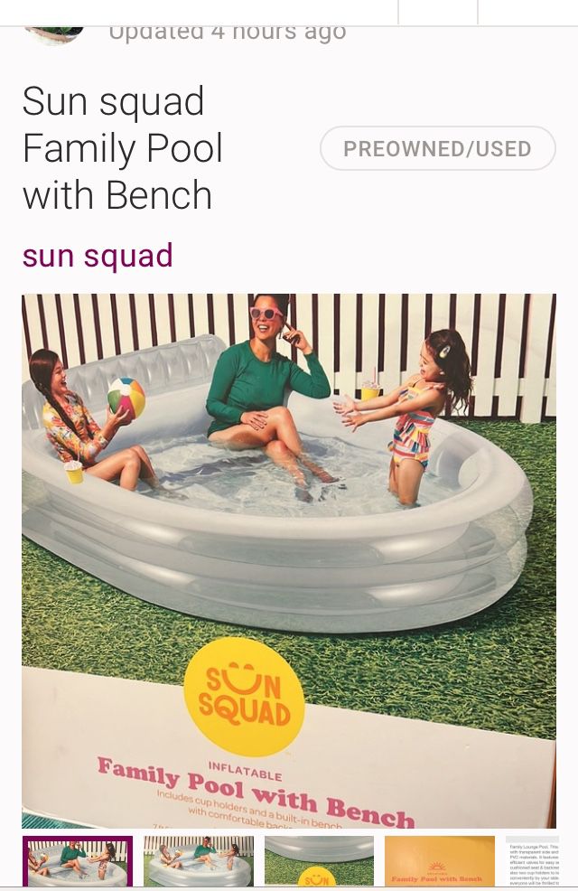 Family Pool With Bench