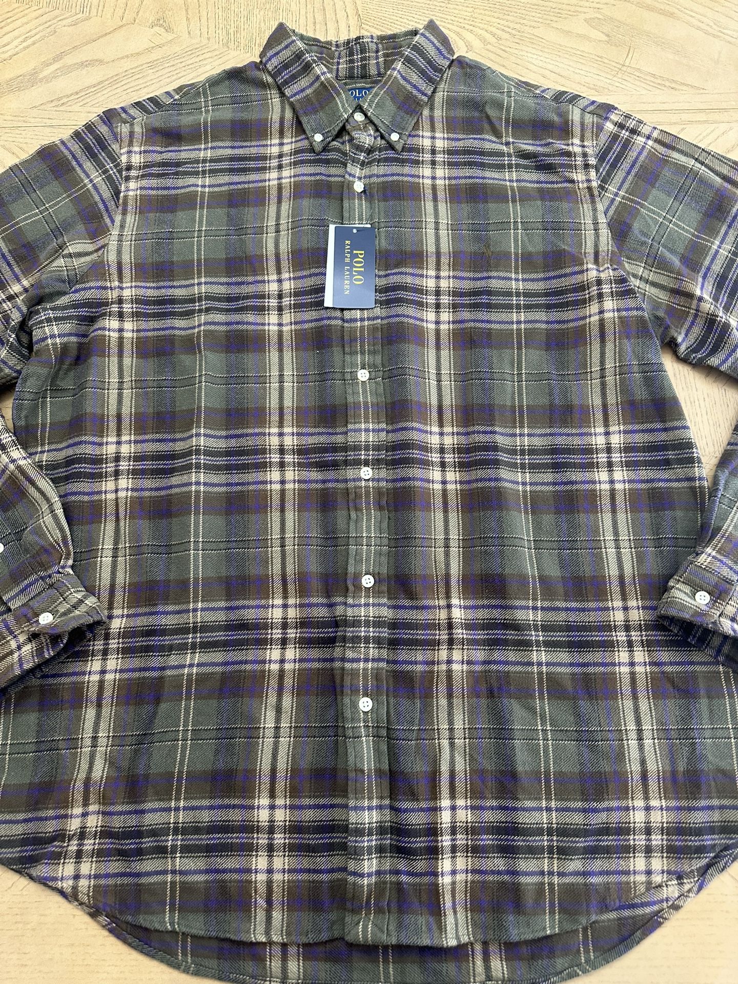 Polo Ralph Lauren NWT men's classic-fit plaid flannel shirt 
