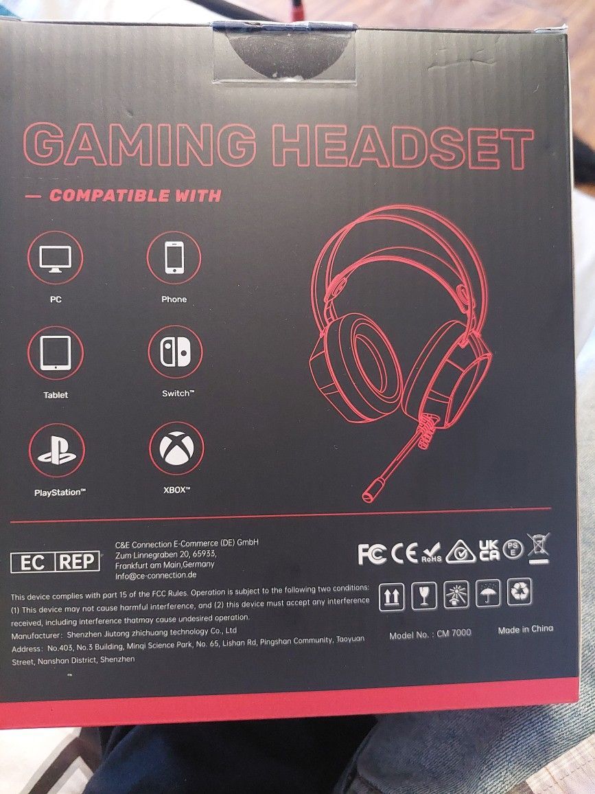 (New) Vanko Commander Gaming Headset CM7000 ( BLACK)