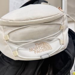 Cream Colored North face Fanny Pack