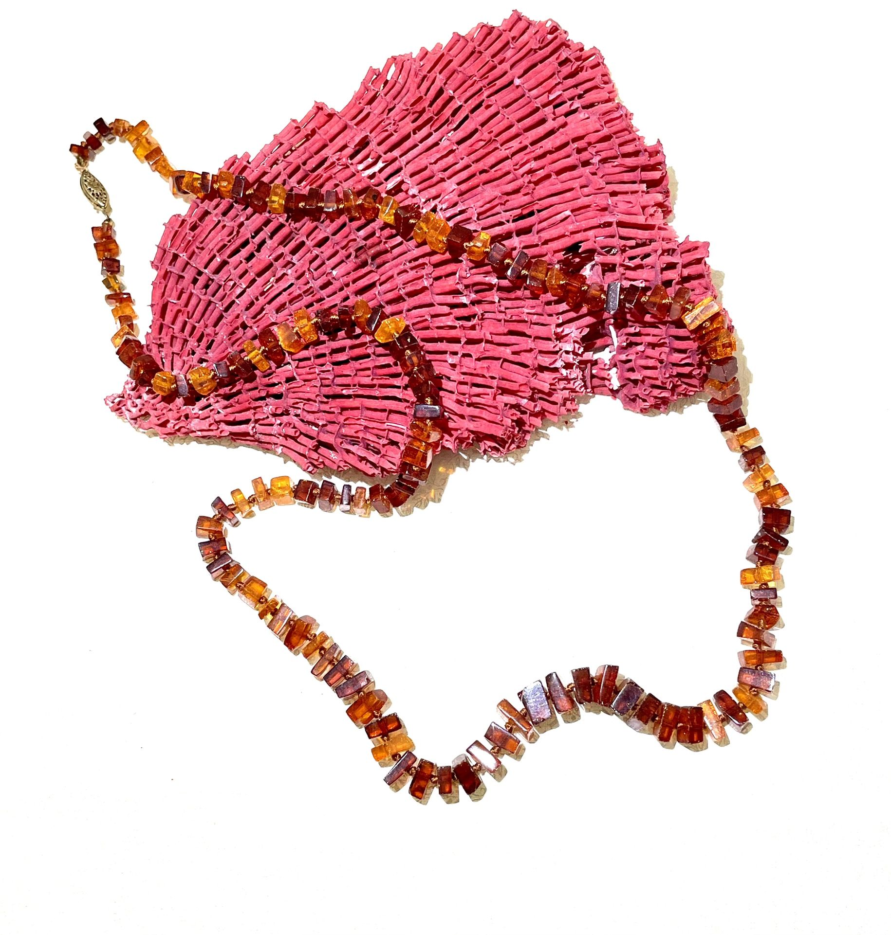 Vintage Amber 32” Necklace 