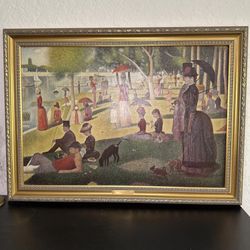 Seurat Sunday afternoon On The Island Of La Grand Jatte Museum Reproduction Cert